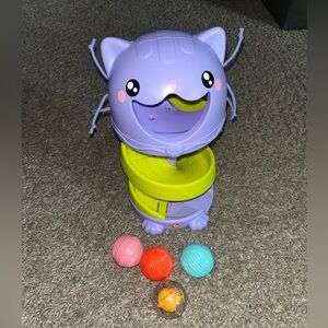 Purple Cat Ball Drop Toy